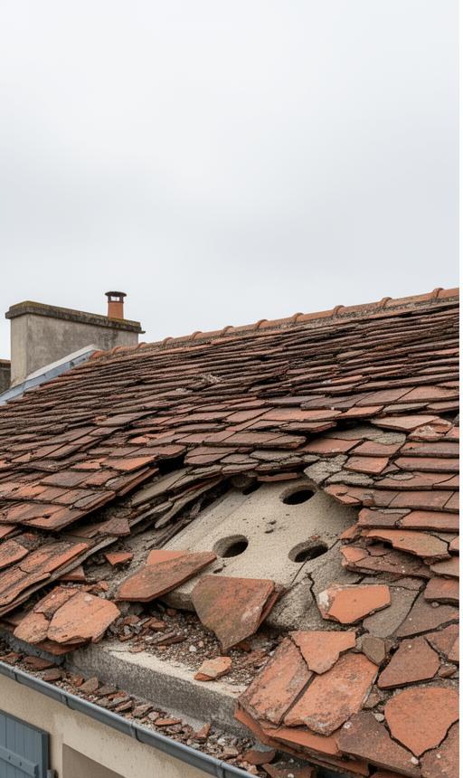 Rénovation tuiles canal — avant intervention